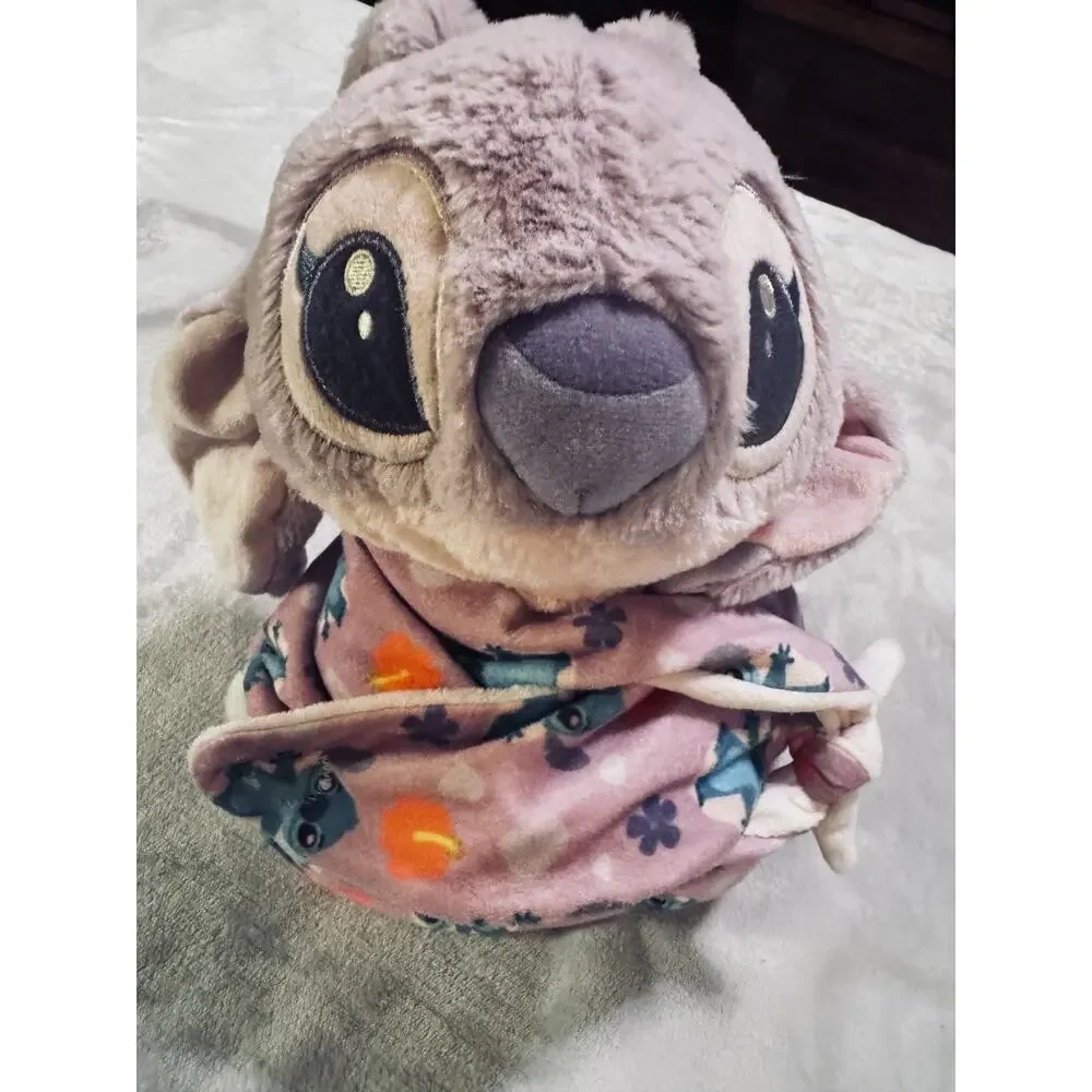 Disney Parks Babies Lilo and Stitch - Angel in a Blanket Pouch Plush